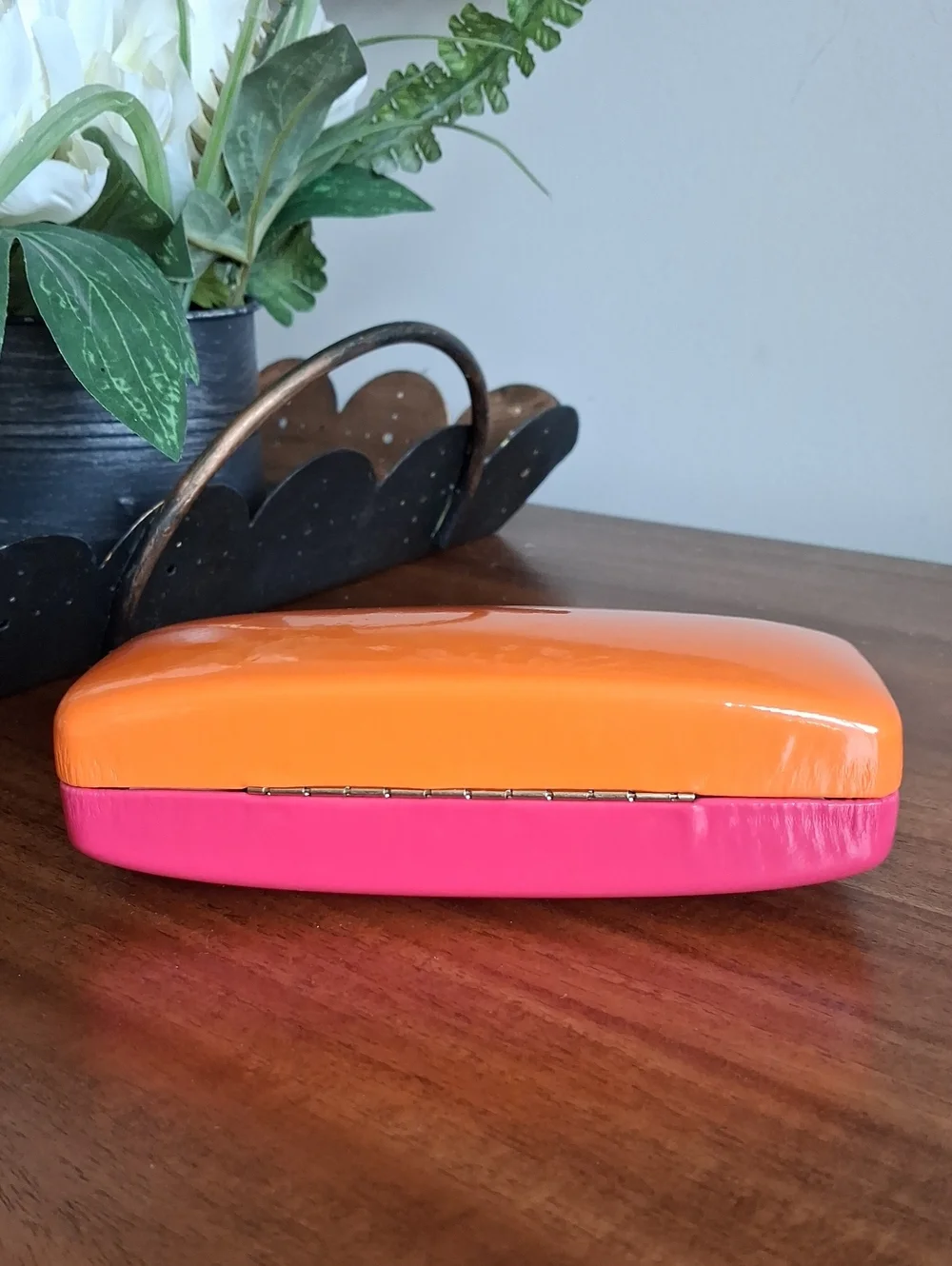 Kate Spade New York Pink Orange Hard Shell Sunglasses Case